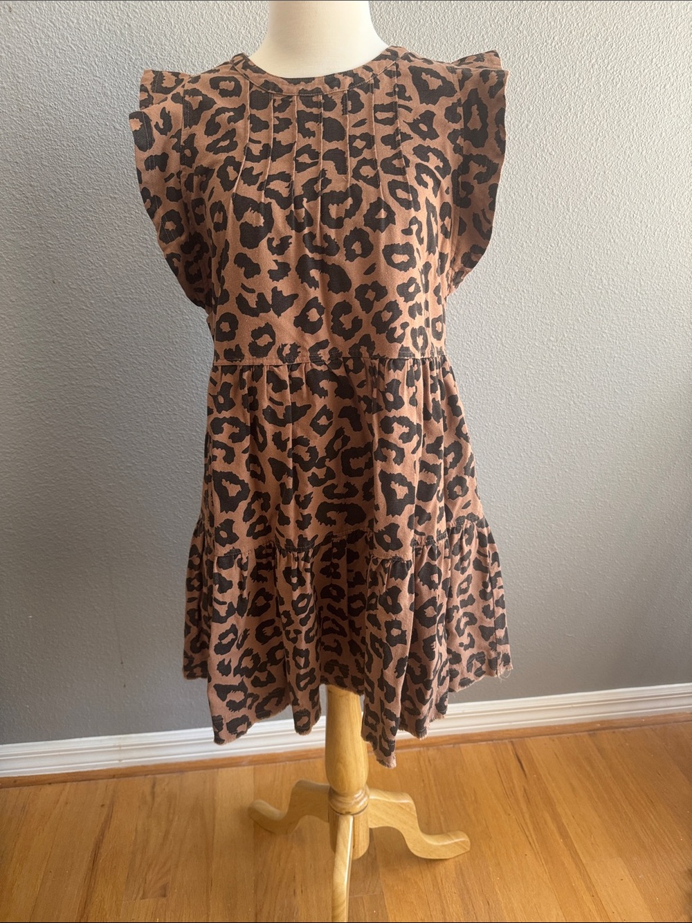 Very J Brown and Black Leopard Print Mini Dress